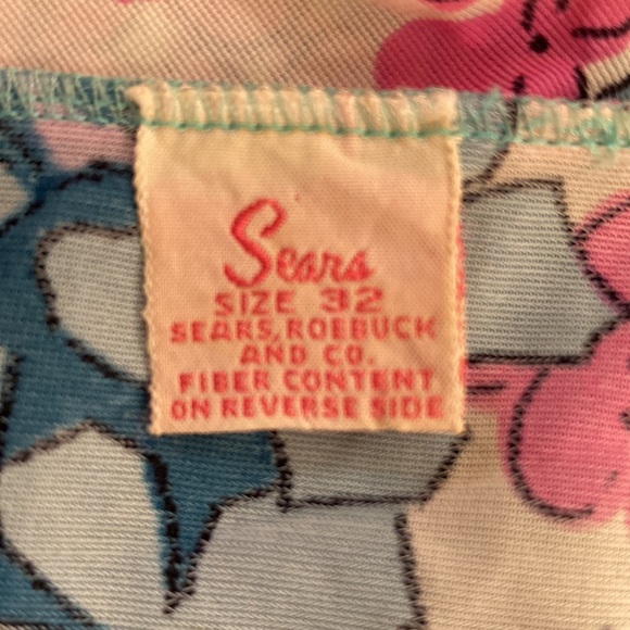 Sears Pastel Floral Nightgown & Matching Robe Size 32.  100% Nylon.  Beautiful! - Picture 7 of 8